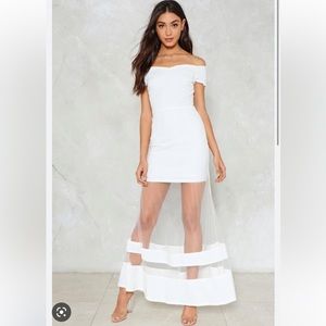 Nasty Gal Nadia Off-The-Shoulder Dress Size L